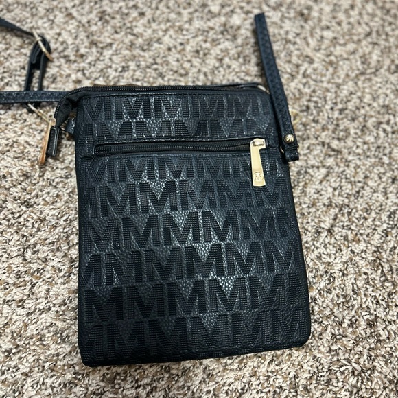 Crossbody Bag with Adjustable Strap and Silver Logo - Picture 3 of 3
